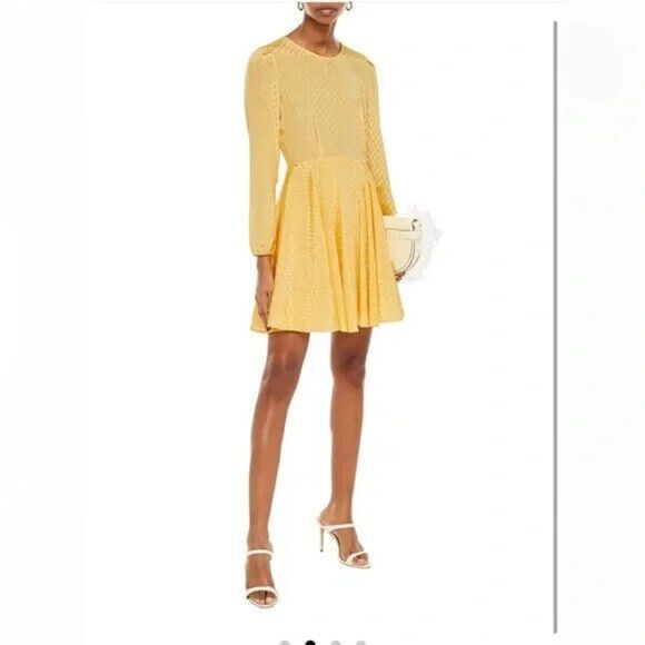 Maje Sunny Yellow Mini Dress - Picture 1 of 13